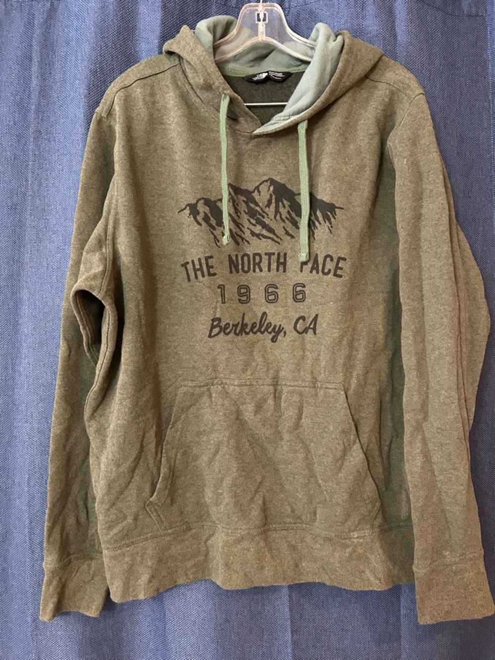 The North Face Olive Green Pullover Hoodie with Berkeley Graphic